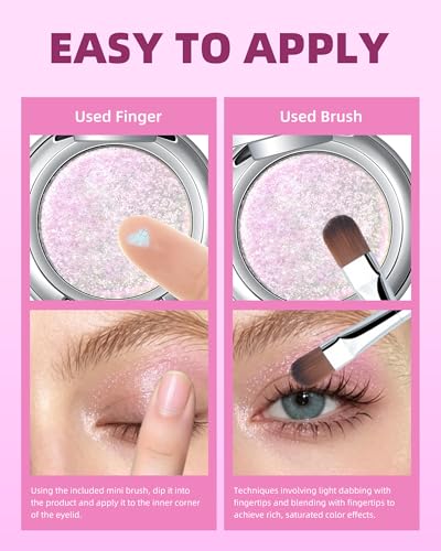 Duochrome Plum Blue Glitter Eyeshadow Palette