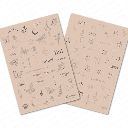 Guapa Tattoo Practice Skin 3-Pack with 80+ Stencil Designs