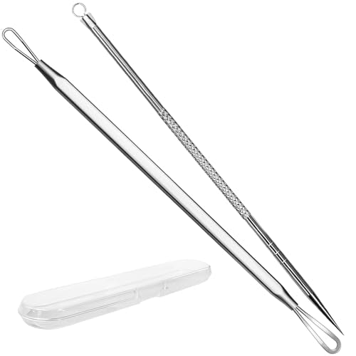 Blackhead Remover Kit - Stainless Steel Comedone Extractor for Face & Nose