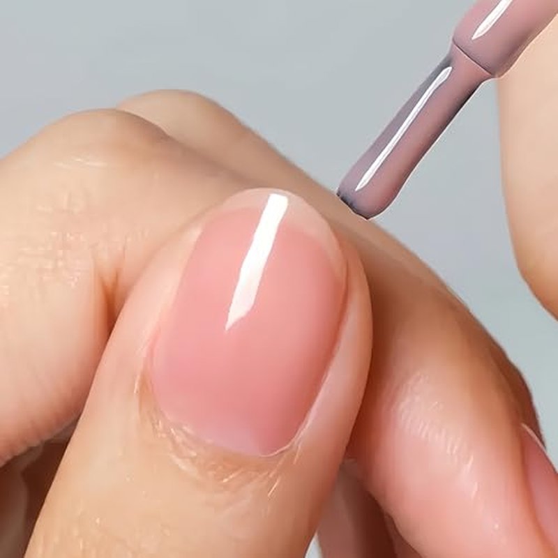 NovaCharm 3 in 1 Nail Strengthener - Clear Pink Polish for Weak Nails