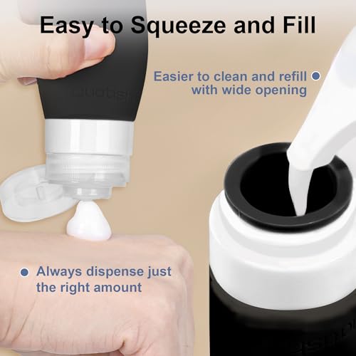 Quatish 15 Pack Travel Bottles TSA Approved Leak Proof