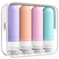 Quatish Pink Travel Bottles for Toiletries, Leakproof 3 oz Containers, Refillable & TSA Approved