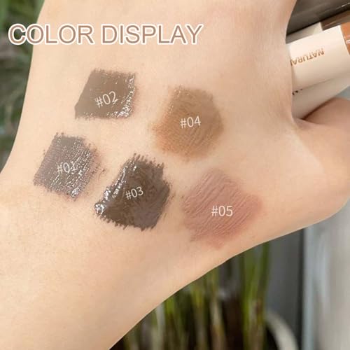 2 Pcs Tinted Eyebrow Cream,Ultra-Fine Brush Tinted Brow Gel Waterproof Long Wear Eye Brow Mascara Transfer-proof Natural Brow Makeup without Clumping, Light Brown