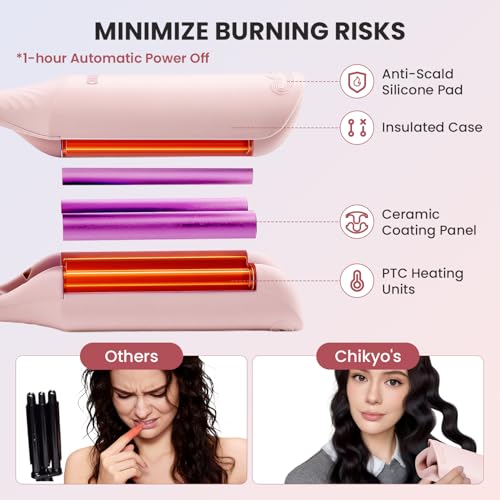 CHIKYO 3 Barrel Hair Crimper Waver 32mm - Ionic Curling Iron