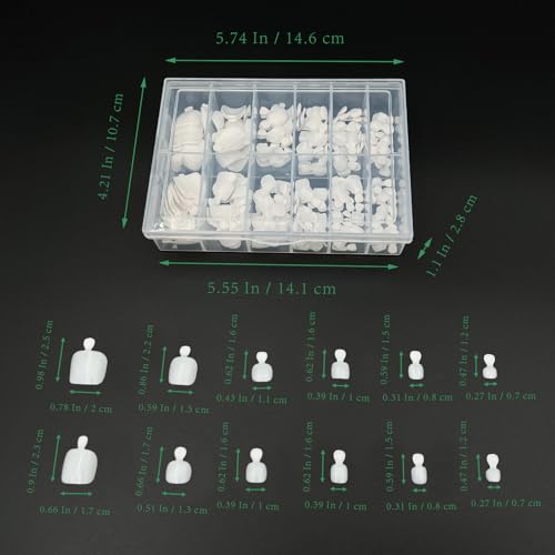 Gmlawsc 240 Pack White Press-On Toenails Set with Glue & Tabs for Women, Short Square Acrylic Fake Toenails, Full Cover, 12 Sizes