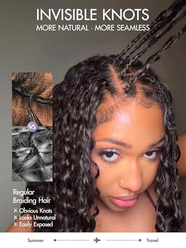 LUVME Deep Wave Crochet Hair 18 Inch 2 Packs - Human Hair Extensions