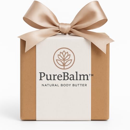 PureBalm¢â Natural Body Butter with Turmeric - Deep moisture for Dry Skin - Shea Butter, Coconut Oil & Palm Kernel Seed Oil - 8oz