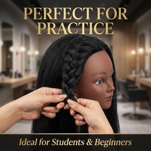 16 Inch Real Hair Mannequin Head for Braiding & Styling