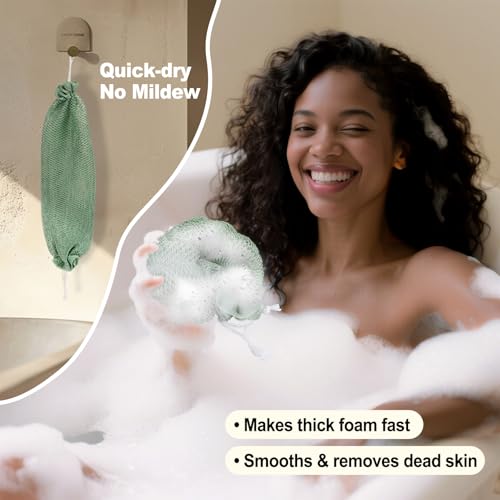 African Net Sponge 4-Pack - 42 Inch Exfoliating Bath Sponges