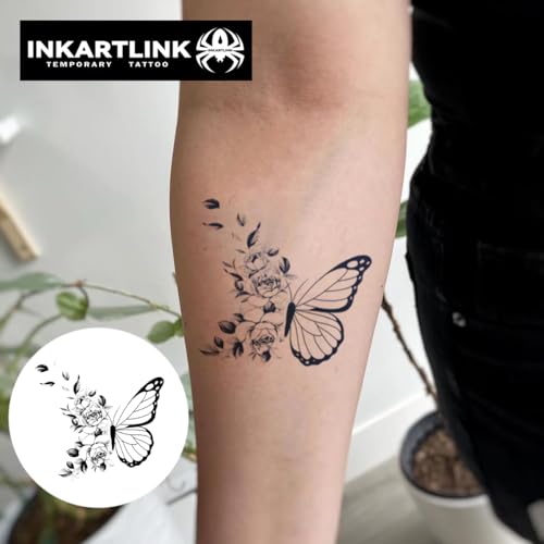 INKARTLINK Semi-Permanent Butterfly Tattoos for Women