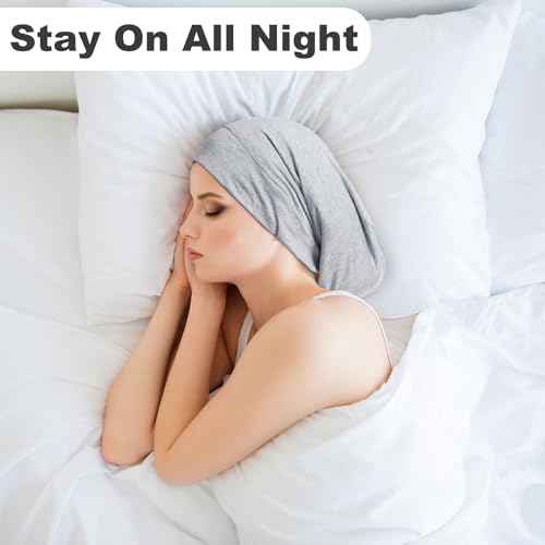 Sleep Cap Bonnet for Sleeping Black Women Men, Adjustable Cooling Lining Bonnets for Curly Hair Wrap Braids Beanie Night Hat