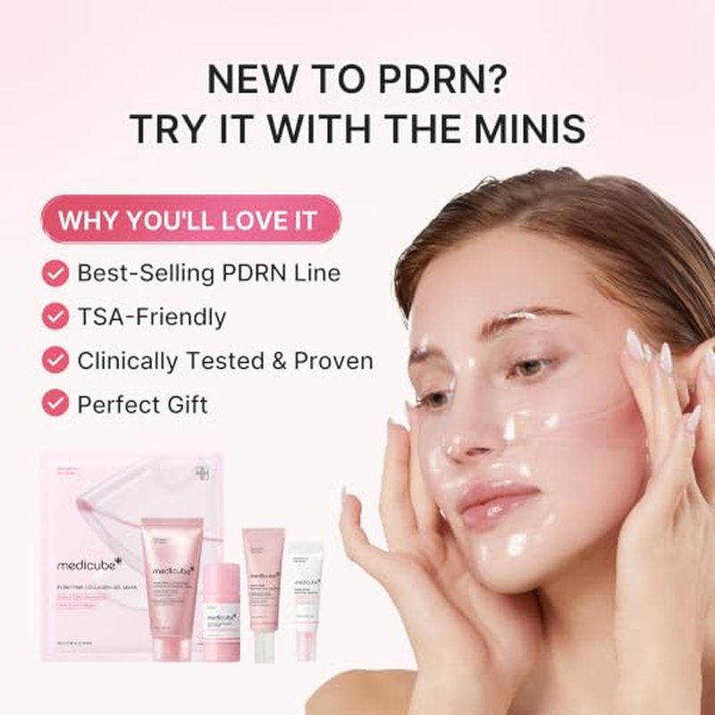 Medicube PDRN Glow Essentials Mini Skincare Set - 5-Step Routine