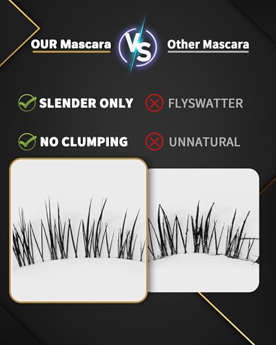 Iron Wand Waterproof Mascara for Volume & Length - No Clumping, Long-Lasting