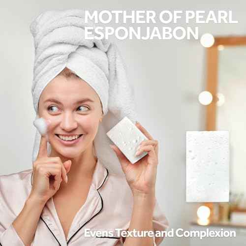 T.Taio Esponjabon Variety Pack Mini Travel Size Soap Sponges - 10 Mini Mother of Pearl Soaps Set - Tailored to Different Skincare Needs, Ideal for On-The-Go Cleanse
