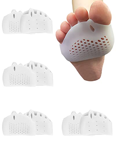 Golbylicc 4 Pairs Gel Metatarsal Pads & Toe Spacers for Bunion Relief