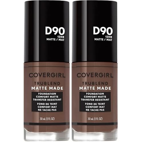 Covergirl Trublend Matte Made Liquid Foundation, D90 Espresso, 1.014 Fl Oz (Pack of 2)