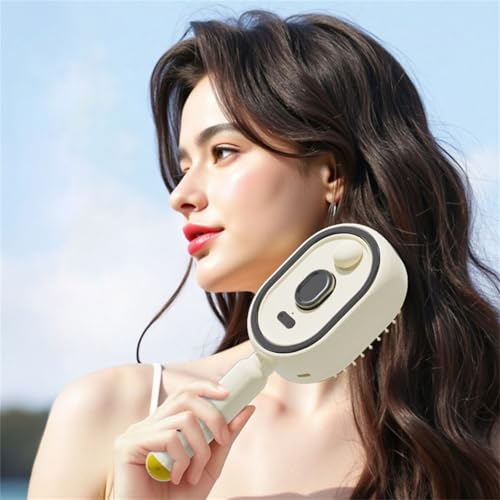 3-in-1 Electric Mist Spray Hair Brush for Frizzy Hair