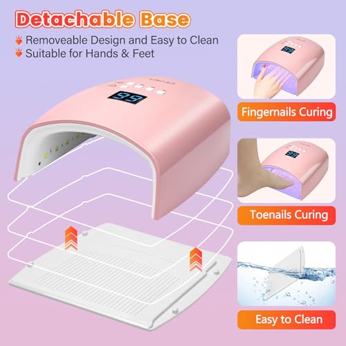 66W Cordless UV LED Nail Lamp with Smart Sensor