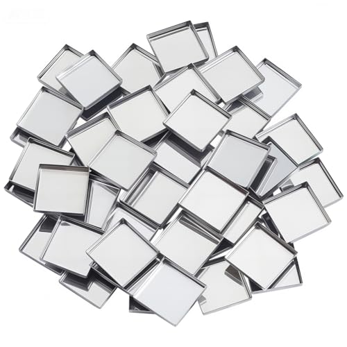 50 Pack Metal Eyeshadow Pans 26mm Square Stainless Steel