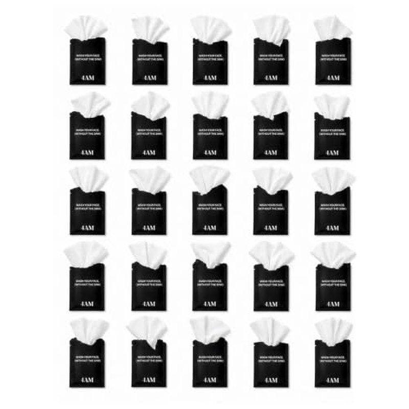 4.AM Clean Sheets Micellar Facial Cleansing Wipes - 25ct