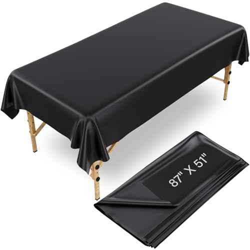 Noverlife 87x51in Massage Table Sheet, Reusable Wax Mat Pad Waterproof Massage Bed Cover Sheet, PVC Waxing Mat for Esthetician Bed Oilproof Waxing Table Sheet Fabric SPA Bed Cover for Beauty, Tattoo