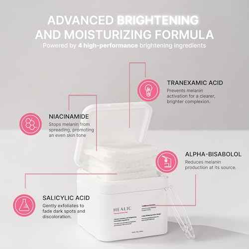 Toning Active Pad ? Dual-Textured Toner Pads for Brightening, Hydrating, and Soothing with Tranexamic Acid & Hyaluronic Acid ? Gentle for Sensitive Skin, Korean Skin Care, Vegan, 70 Pads