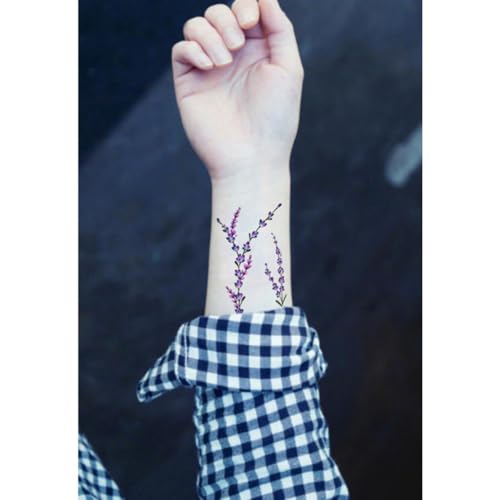 Temporary Tattoo Stickers - 15 Sheets Watercolor Floral