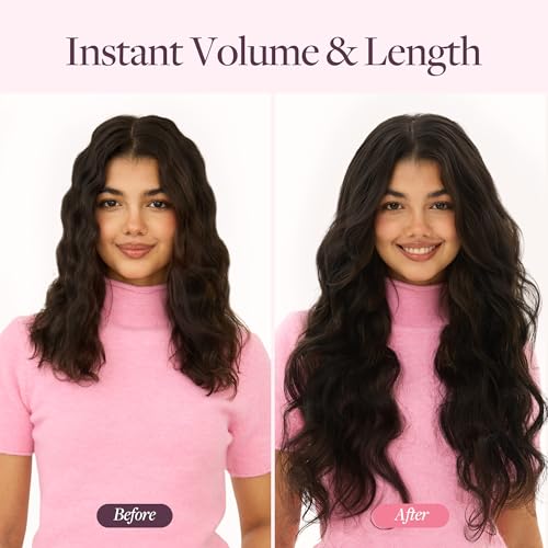 GOO GOO Clip in Hair Extensions 18 Inch 120g Remy Human Hair