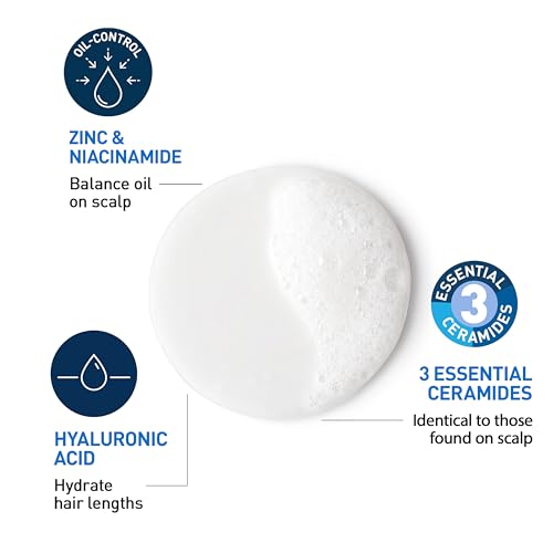 CeraVe Oil Control Balancing Shampoo for Oily Hair, 12 oz