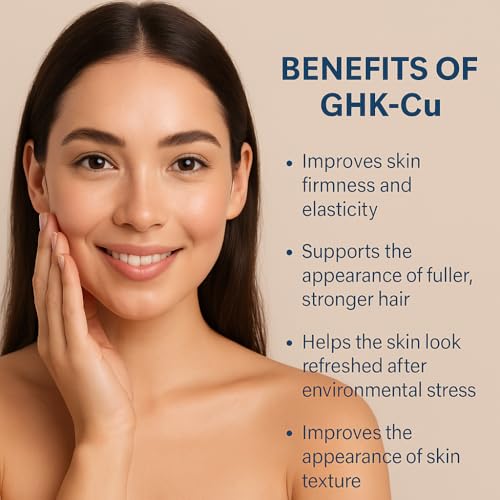 Skin Perfection GHK-Cu Copper Peptide Powder 99.7% Pure ? DIY Copper Peptides Serum for Face and Scalp - Cosmetic-Grade GHK-Cu - 1 Gram Creates Up to 100ml for Fuller Hair and Smoother Skin