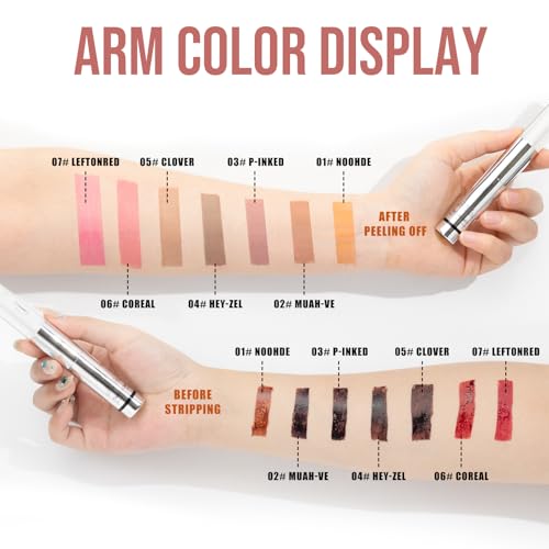 2 In 1 Peel Off Lip Stain & Gloss Duo - Waterproof Long-Lasting Tint