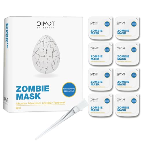 2025 New Zombie Facial Mask - Hydrating & Tightening Face Mask, Lifting, Deep Cleansing Pore, for Women & Men, 1 Box 8Pcs
