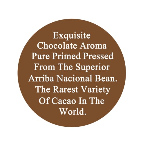Plant Guru Raw Cocoa Butter 1 lb. Bar - 100% Pure Natural Unrefined FOOD GRADE Arriba Nacional Cacao Bean, Great For Chocolate Making, Soap, Lip Balm and Moisturizer For DIY Body Butters