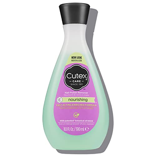 Cutex Nail Polish Remover, Nourishing Nail Care, Leaves Nails Looking Healthy, Contains Vitamins E, 10.1 fl oz (Pack of 1)