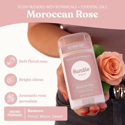Aluminum-Free Deodorant Stick - Moroccan Rose, 2.5 oz | Natural Odor Control