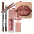 Mocha Brown Lip Liner & Nude Gloss Duo Set – Fuller Lips, Hydrating Shine