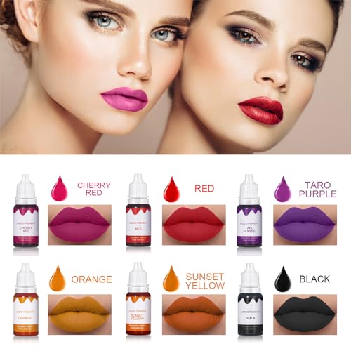 12 Colors DIY Lip Gloss Pigment Set – Natural Liquid Dyes
