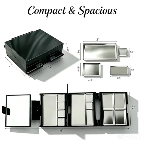 Magnetic Makeup Palette with 13 Metal Pans & Dividers