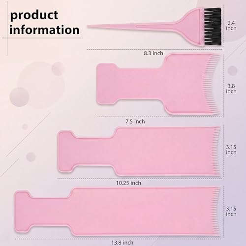 Mudder Hair Highlighting Board Kit with Brush - 4 Piece Set