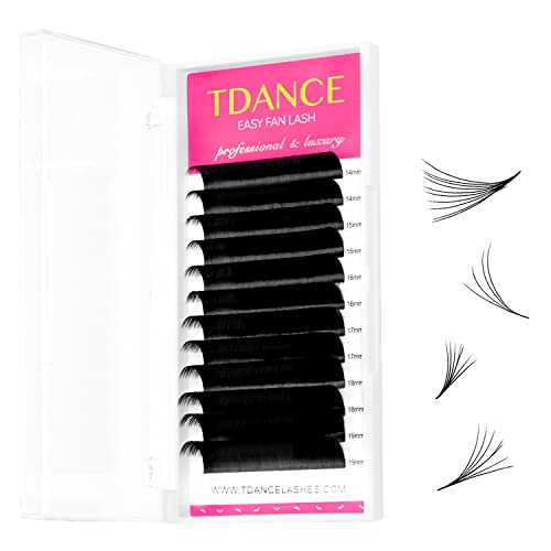 TDANCE Easy Fan Lash Extensions 0.07mm D Curl 14-19mm