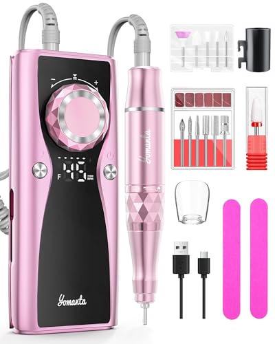 Electric Nail Drill Professional Kit: 45,000 RPM USB Rechargeable