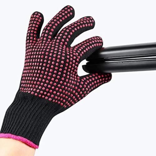 Heat Resistant Styling Gloves with Silicone Grip
