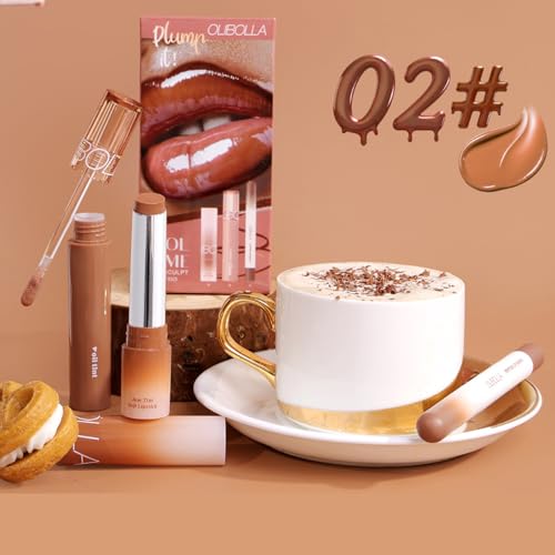 3-Piece Brown Lip Combo Set - Liner, Balm & Gloss