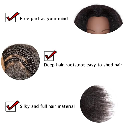 16" Real Human Hair Mannequin Head with Tripod Stand