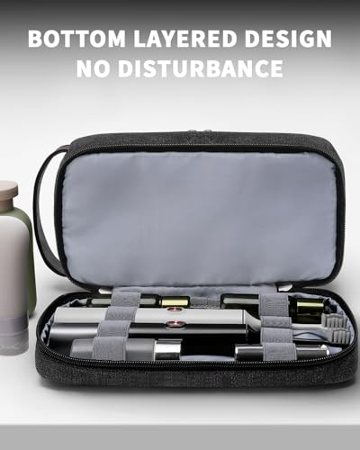 ZOMFELT Dual Layer Canvas Toiletry Bag for Men
