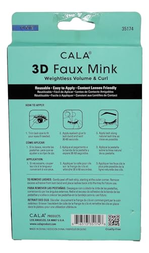 CALA 3D Faux Mink Lashes Pixie - 5 Pack Reusable