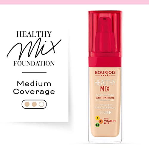 Bourjois Healthy Mix Anti-Fatigue Medium Coverage Liquid Foundation 5 Rose Ivory, 30ml