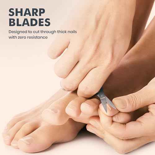 Curved Nail Scissors for Women & Men ? German Quality Stainless Steel ? Small Manicure Pedicure Scissors for Fingernail, Toe Nail, Eyebrows & Mustache