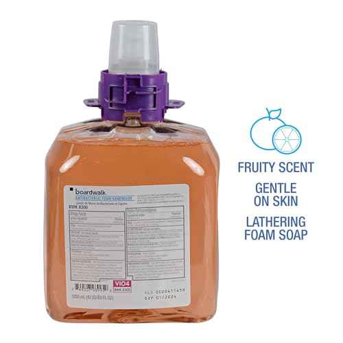 Boardwalk 6162-04-GCE00VL 1250 ml. Foam Antibacterial Handwash Refill - Fruity (4/Carton)