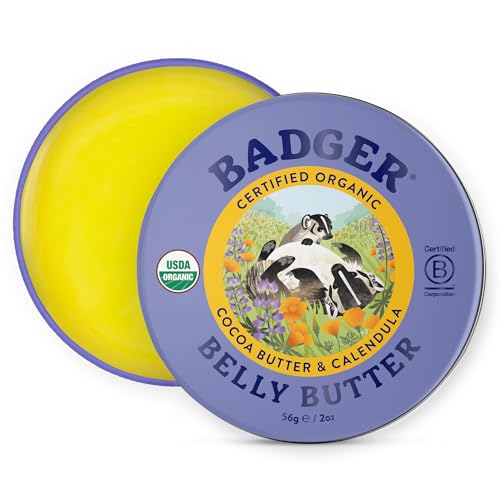 Badger Belly Butter Stretch Mark Cream, 2 oz Tin